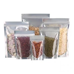 Silver Metalized Stand Up Pouch Bags
