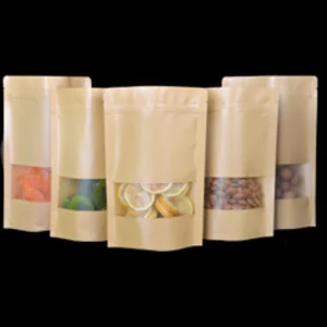 Kraft Window Stand Up Bag